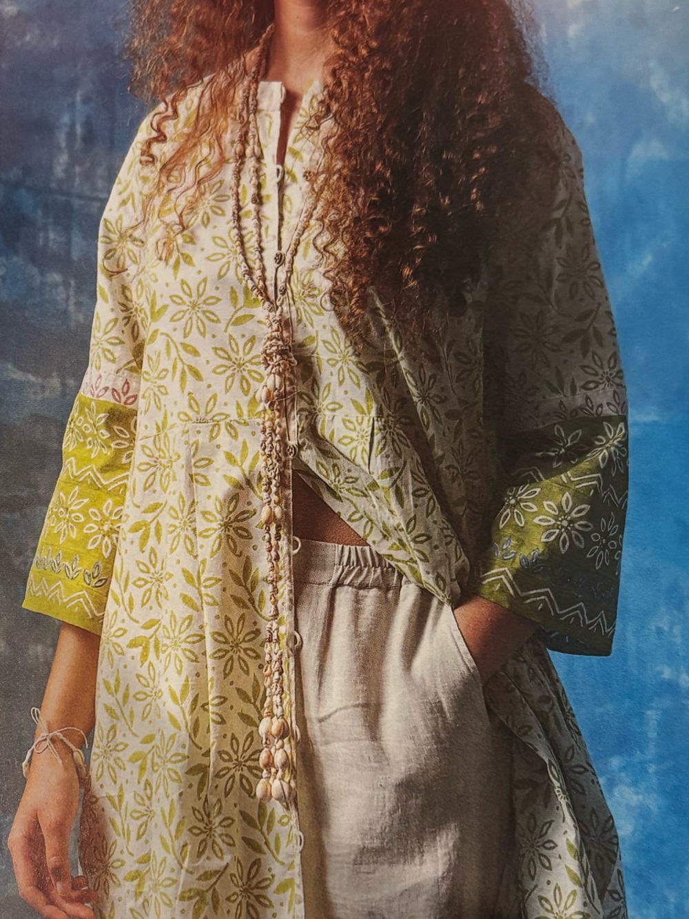 Gudrun Sjoden Woven "Kauri" Dress, Kiwi, Size Medium